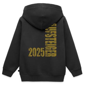 Aufsteiger 2025 Aufstiegstrikot Aufstieg 25 - Kinder Premium Organic Zip Hoodie - Schwarz - Hinten - AI Model Kid Male (0cm)