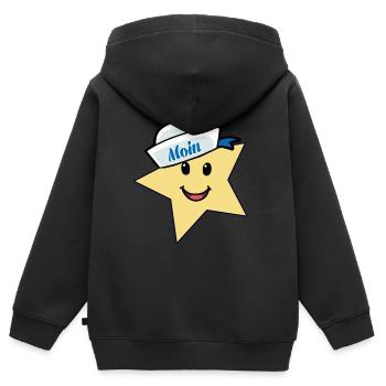 Seestern Matrose Moin Seemann Matrosen Moin - Kinder Premium Organic Zip Hoodie - Schwarz - Hinten - AI Model Kid Male (0cm)