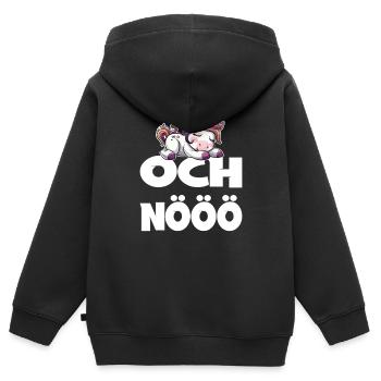 Och Nö Einhorn Keine Lust Faul Lustlos - Kinder Premium Organic Zip Hoodie - Schwarz - Hinten - AI Model Kid Male (0cm)