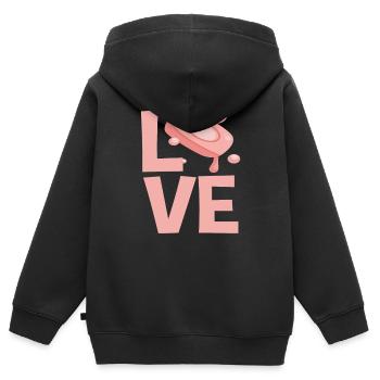Bulles de savon Love Design - Sweat Premium à capuche zippé enfant bio - noir - Dos - AI Model Kid Male (0cm)