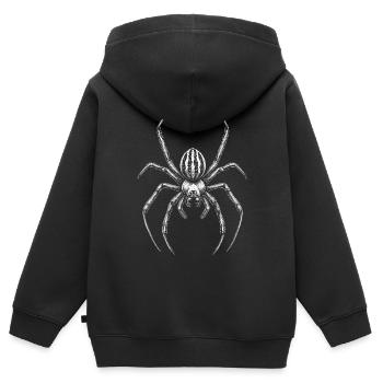 araignée tarentule tarentule amour araignées arachnides - Sweat Premium à capuche zippé enfant bio - noir - Dos - AI Model Kid Male (0cm)