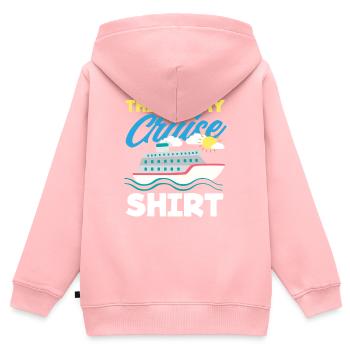 Voici mon design de chemise croisière - Sweat Premium à capuche zippé enfant bio - rose - Dos - AI Model Kid Female (0cm)