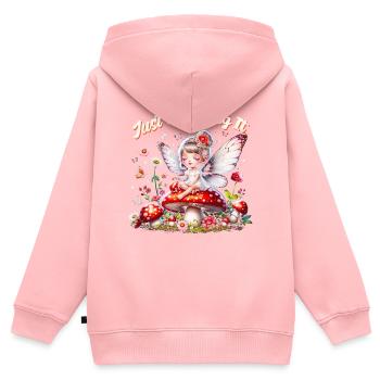 Fee Fairy Fairycore - Kids Premium Organic Zip-up Hoodie - rose - Back - AI Model Kid Female (0cm)