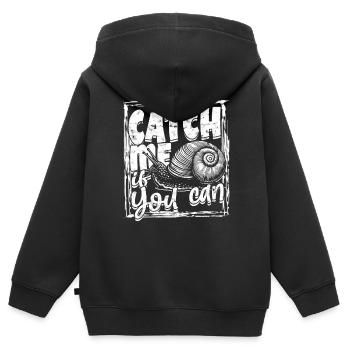 Schnecke Schnecken Entomologie Entomologe - Kinder Premium Organic Zip Hoodie - Schwarz - Hinten - AI Model Kid Male (0cm)