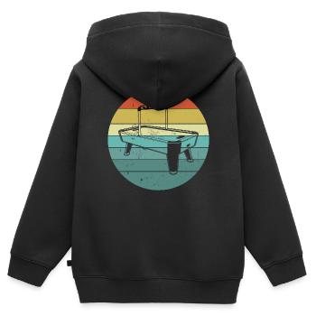 Bâton de Air Hockey Air Hockey - Sweat Premium à capuche zippé enfant bio - noir - Dos - AI Model Kid Male (0cm)
