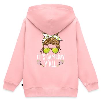 Funny Tennis Player Racket - Kinder Premium Organic Zip Hoodie - Rosa - Hinten - AI Model Kid Female (0cm)