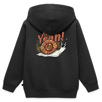 Schnecke Schnecken Entomologie Shell yeah! - Kinder Premium Organic Zip Hoodie - Schwarz - Hinten - AI Model Kid Male (0cm)