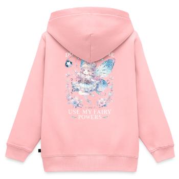 Fee Fairy Fairycore - Kids Premium Organic Zip-up Hoodie - rose - Back - AI Model Kid Female (0cm)