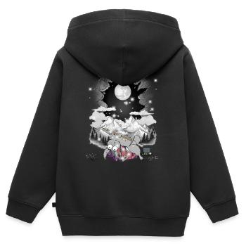 Hase Mountaineering Mountains Mountaineers Mountains Tyroleans - Kids Premium Organic Zip-up Hoodie - black - Back - AI Model Kid Male (0cm)
