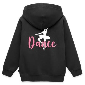 Ballett Tanz Tänzerin Tanz - Kinder Premium Organic Zip Hoodie - Schwarz - Hinten - AI Model Kid Male (0cm)