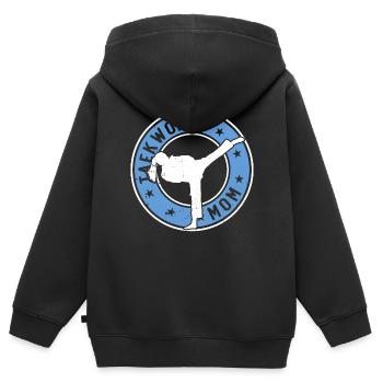 Taekwondo Mom Taekwondo Fighter Taekwondo - Kinder Premium Organic Zip Hoodie - Schwarz - Hinten - AI Model Kid Male (0cm)