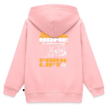 Home Is Where My Forklift Ist - Für Staplerfahrer - Kinder Premium Organic Zip Hoodie - Rosa - Hinten - AI Model Kid Female (0cm)