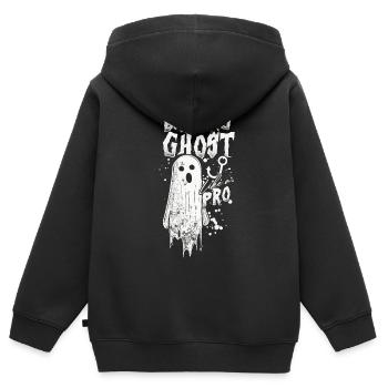 Geisterköder Appâter le fantôme comme un pro - Sweat Premium à capuche zippé enfant bio - noir - Dos - AI Model Kid Male (0cm)