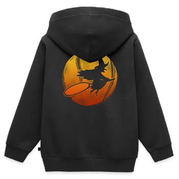 Funny Tennis Player Racket - Kinder Premium Organic Zip Hoodie - Schwarz - Hinten - AI Model Kid Male (0cm)
