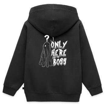 Appât fantôme Halloween Parapsychologie - Sweat Premium à capuche zippé enfant bio - noir - Dos - AI Model Kid Male (0cm)