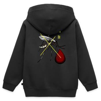 Mücken Plage Insekten Schädlinge Mücke Sommerzeit - Kinder Premium Organic Zip Hoodie - Schwarz - Hinten - AI Model Kid Male (0cm)