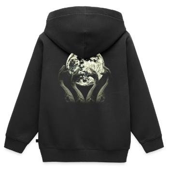 Monster von Loch Ness Nessie Plesiosaurier Heulend - Kinder Premium Organic Zip Hoodie - Schwarz - Hinten - AI Model Kid Male (0cm)