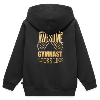 Turner Turner Turner - Kinder Premium Organic Zip Hoodie - Schwarz - Hinten - AI Model Kid Male (0cm)