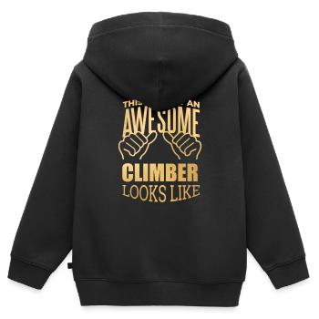 Escalade Escalade Escalade - Sweat Premium à capuche zippé enfant bio - noir - Dos - AI Model Kid Male (0cm)