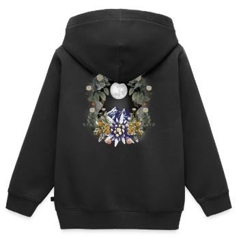 Mountains Mountain Mountains Mountaineering Austria Tyrol - Kids Premium Organic Zip-up Hoodie - black - Back - AI Model Kid Male (0cm)