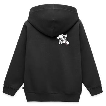 Jesus Christus Christlich Christentum Gott Bibel - Kinder Premium Organic Zip Hoodie - Schwarz - Hinten - AI Model Kid Male (0cm)