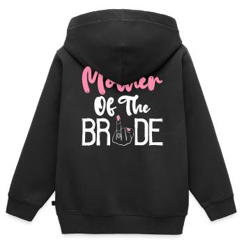 Bridal Party Mom Bachelorette Party Mutter der Bra - Kinder Premium Organic Zip Hoodie - Schwarz - Hinten - AI Model Kid Male (0cm)