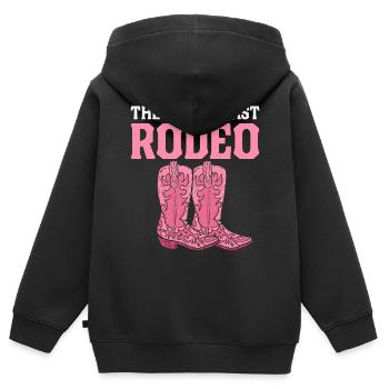 Brautparty Bachelorette Party Rodeo Das letzte Rod - Kinder Premium Organic Zip Hoodie - Schwarz - Hinten - AI Model Kid Male (0cm)