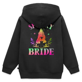 Gespenstische Braut Brautparty Junggesellenabschie - Kinder Premium Organic Zip Hoodie - Schwarz - Hinten - AI Model Kid Male (0cm)