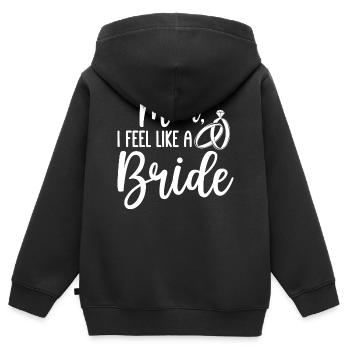 Brautparty Mann Mann, ich fühle mich wie eine Brau - Kinder Premium Organic Zip Hoodie - Schwarz - Hinten - AI Model Kid Male (0cm)