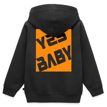 chéri - Sweat Premium à capuche zippé enfant bio - noir - Dos - AI Model Kid Male (0cm)