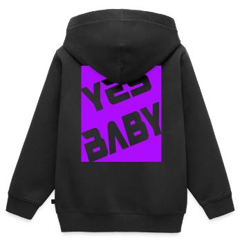 chéri - Sweat Premium à capuche zippé enfant bio - noir - Dos - AI Model Kid Male (0cm)