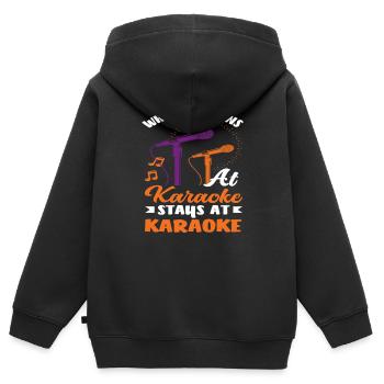 Was Bei Karaoke Passiert Bleibt Bei Karaoke - Kinder Premium Organic Zip Hoodie - Schwarz - Hinten - AI Model Kid Male (0cm)