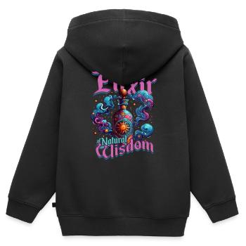 Pharmacist Pharmacist Elixir Of Natural Wisdom - Kids Premium Organic Zip-up Hoodie - black - Back - AI Model Kid Male (0cm)