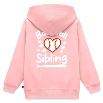Baseball Sport Baseballspieler Pitcher Catcher USA - Kinder Premium Organic Zip Hoodie - Rosa - Hinten - AI Model Kid Female (0cm)