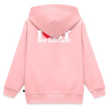Petite amie Petite amie Relation Couple Amour Couple - Sweat Premium à capuche zippé enfant bio - rose - Dos - AI Model Kid Female (0cm)