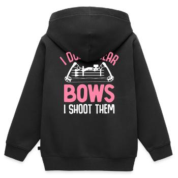 Archer de tir à l’arc Arc et flèche que je porte - Sweat Premium à capuche zippé enfant bio - noir - Dos - AI Model Kid Male (0cm)