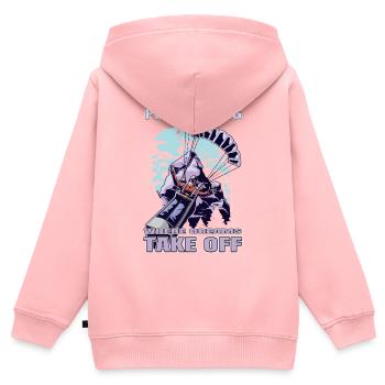 Paragliding – Where Dreams Take Off - Kids Premium Organic Zip-up Hoodie - rose - Back - AI Model Kid Female (0cm)