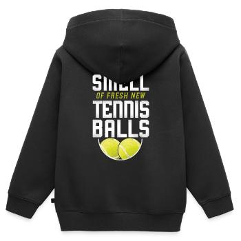 Funny Tennis Player Racket I Love - Kinder Premium Organic Zip Hoodie - Schwarz - Hinten - AI Model Kid Male (0cm)
