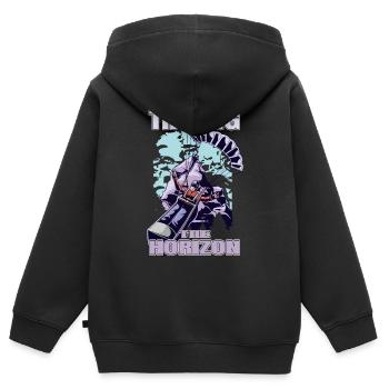 Tipping the Horizon – Paragliding Adventure - Kids Premium Organic Zip-up Hoodie - black - Back - AI Model Kid Male (0cm)