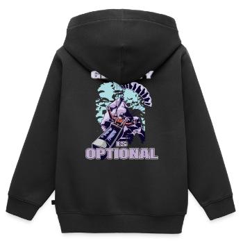 Gravity Is Optional – Paragliding Freedom - Kids Premium Organic Zip-up Hoodie - black - Back - AI Model Kid Male (0cm)