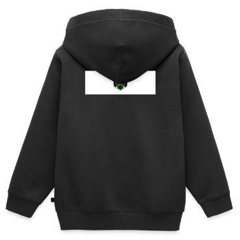 Jamaïque Jamaïque Rasta Raggea Drapeau Rastafari - Sweat Premium à capuche zippé enfant bio - noir - Dos - AI Model Kid Male (0cm)
