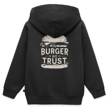 Beim Burger vertrauen wir Feinschmeckern - Kinder Premium Organic Zip Hoodie - Schwarz - Hinten - AI Model Kid Male (0cm)
