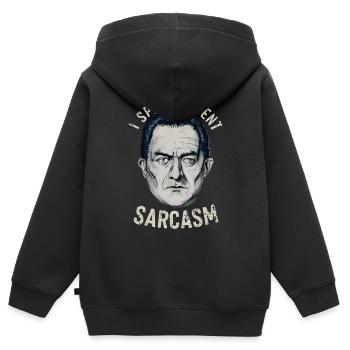 I speak fluent sarcasm - Kids Premium Organic Zip-up Hoodie - black - Back - AI Model Kid Male (0cm)