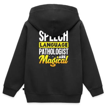 Speech Language Pathologist Are Magical - Kinder Premium Organic Zip Hoodie - Schwarz - Hinten - AI Model Kid Male (0cm)