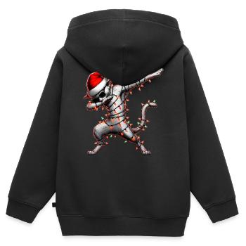 Tupfende Orientalisch Kurzhaar Katze Sonnenbrille - Kinder Premium Organic Zip Hoodie - Schwarz - Hinten - AI Model Kid Male (0cm)
