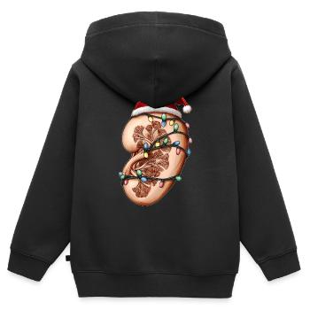 Dialyse-Techniker Dialyse-Techniker Lunge - Kinder Premium Organic Zip Hoodie - Schwarz - Hinten - AI Model Kid Male (0cm)
