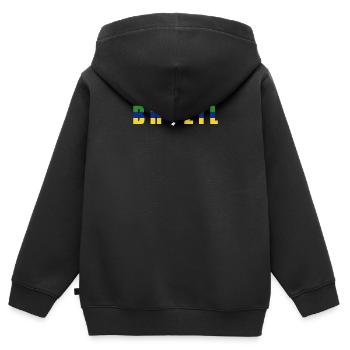 Brasilien Brazil shirt Brasilianer Rio de Janeirao - Kinder Premium Organic Zip Hoodie - Schwarz - Hinten - AI Model Kid Male (0cm)