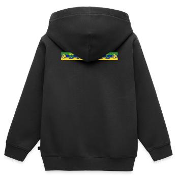Brasilien Brazil shirt Brasilianer Rio de Janeirao - Kinder Premium Organic Zip Hoodie - Schwarz - Hinten - AI Model Kid Male (0cm)