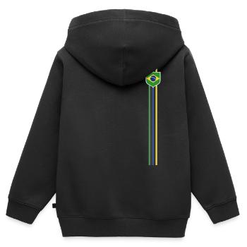 Brasilien Brazil shirt Brasilianer Rio de Janeirao - Kinder Premium Organic Zip Hoodie - Schwarz - Hinten - AI Model Kid Male (0cm)