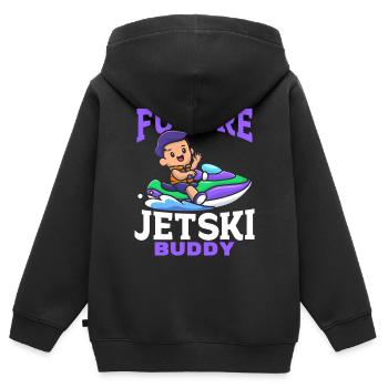 Baby Jetski Rider Jetski Baby - Future Jetski Budd - Kinder Premium Organic Zip Hoodie - Schwarz - Hinten - AI Model Kid Male (0cm)